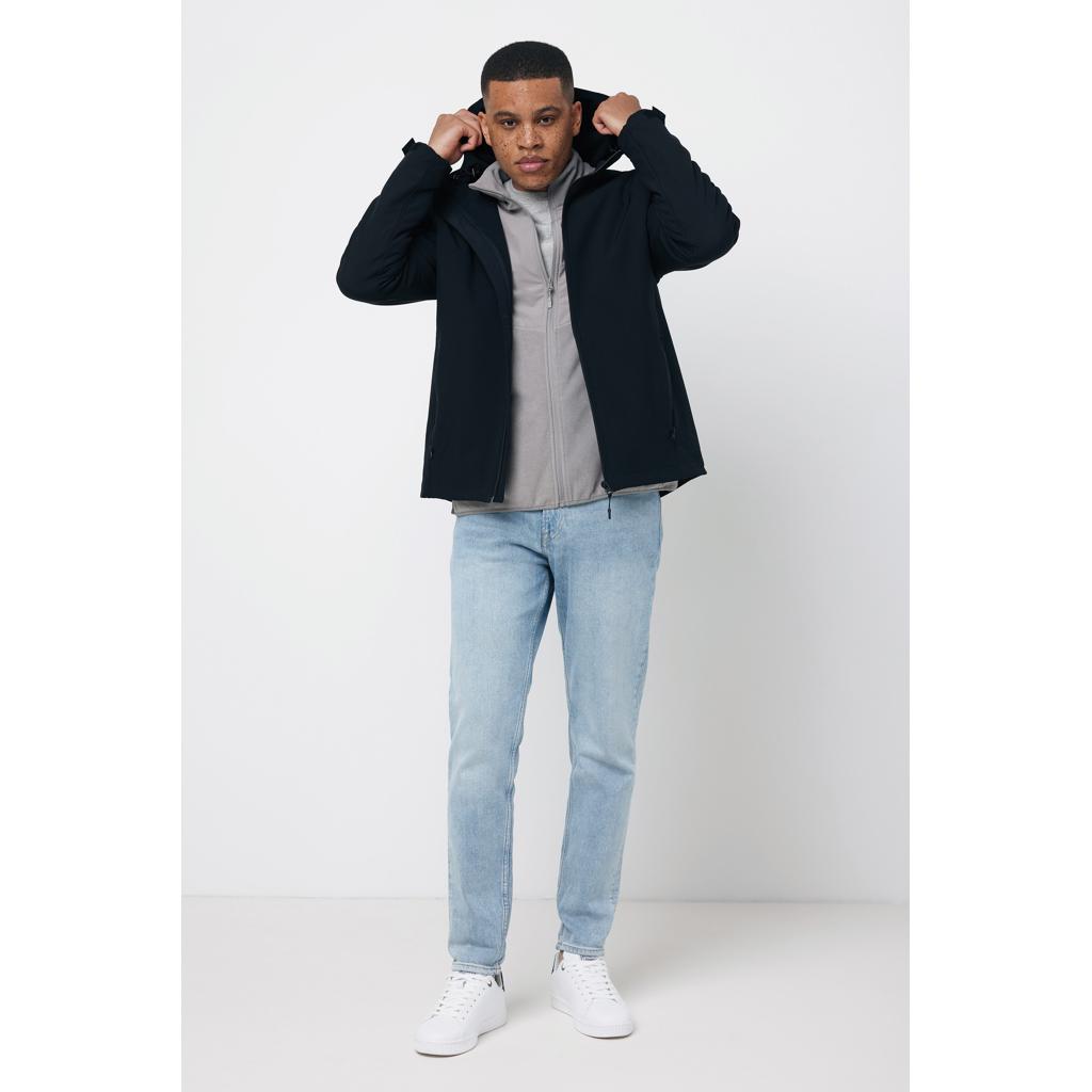 Hanorac din microfleece din poliester reciclat Iqoniq Trivor grey 3XL