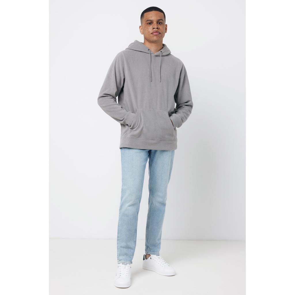 Hanorac din microfleece din poliester reciclat Iqoniq Trivor grey 3XL