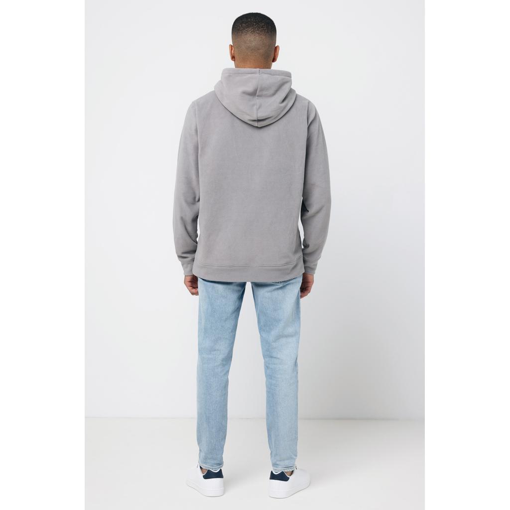 Hanorac din microfleece din poliester reciclat Iqoniq Trivor grey 3XL