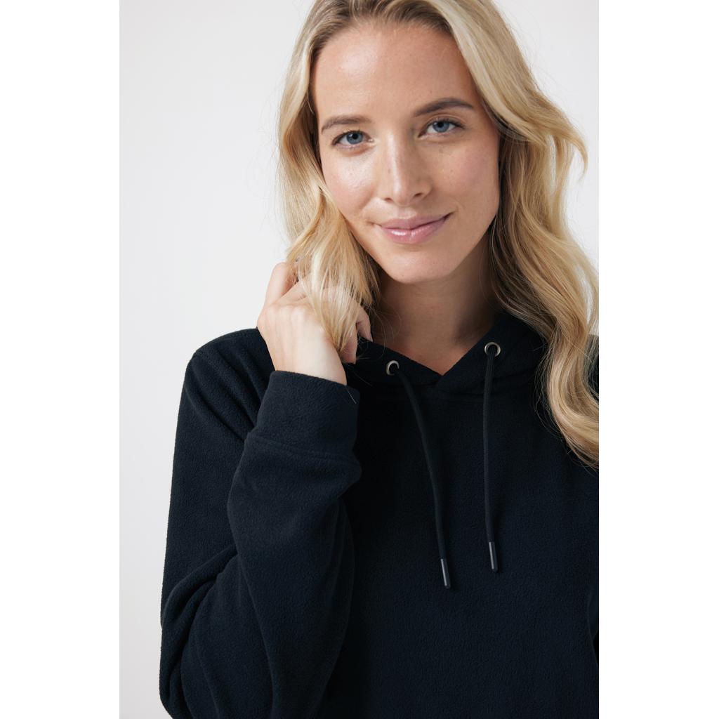 Hanorac din microfleece din poliester reciclat Iqoniq Trivor black 3XL