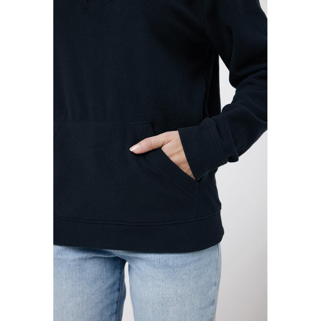 Hanorac din microfleece din poliester reciclat Iqoniq Trivor black 3XL