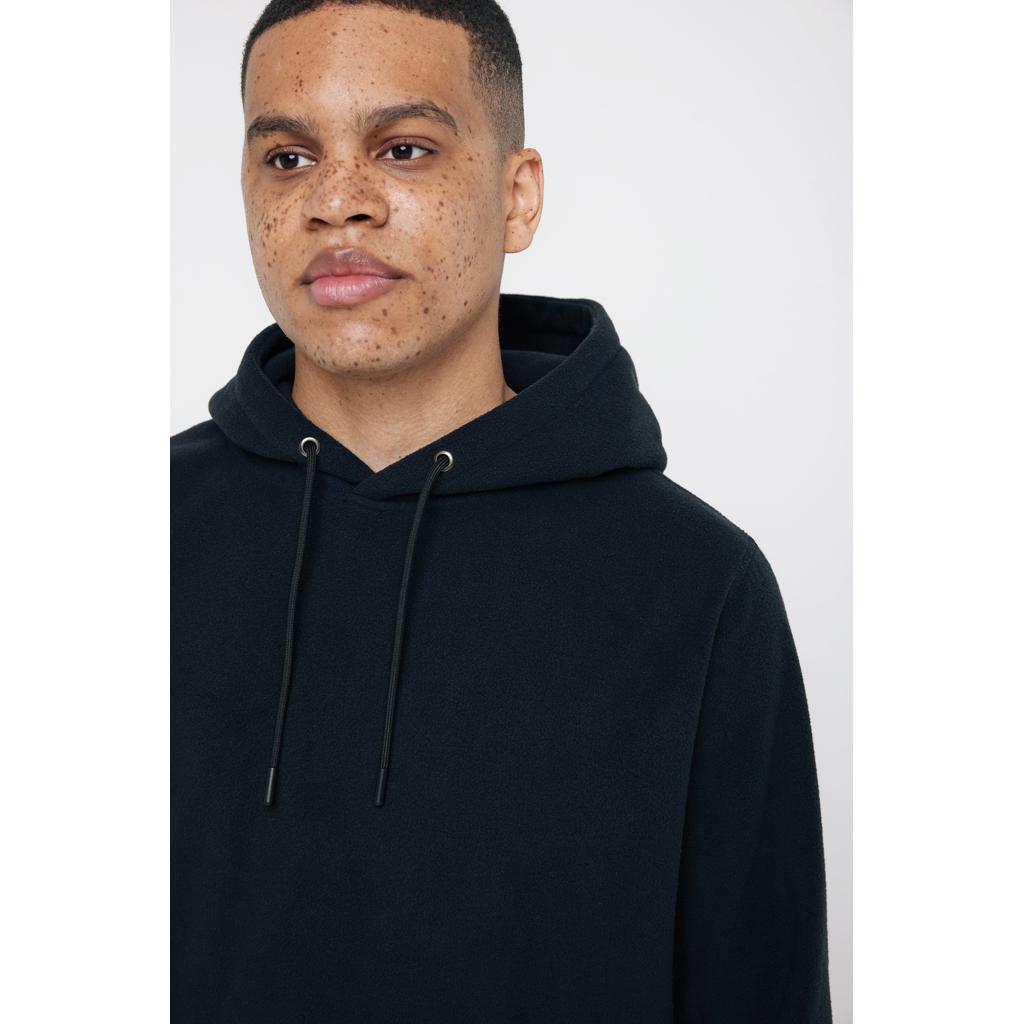 Hanorac din microfleece din poliester reciclat Iqoniq Trivor black 3XL