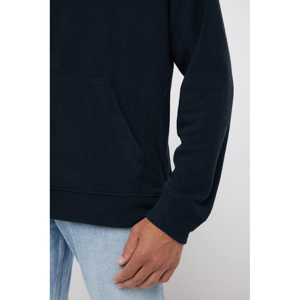 Hanorac din microfleece din poliester reciclat Iqoniq Trivor black 3XL