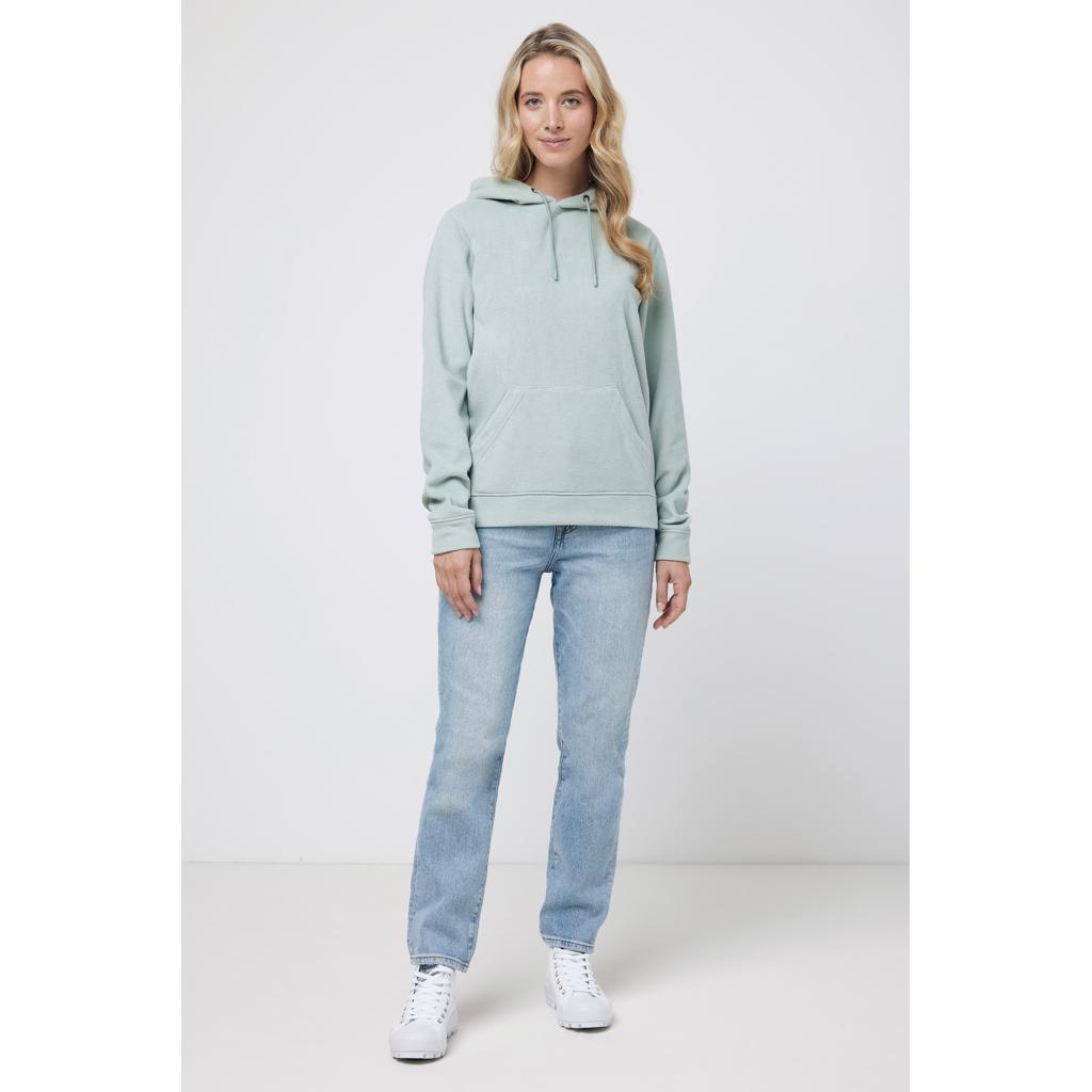 Hanorac din microfleece din poliester reciclat Iqoniq Trivor iceberg green L