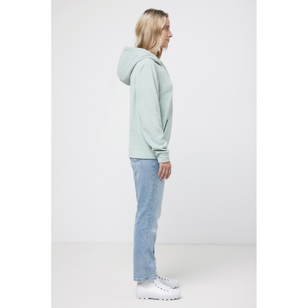 Hanorac din microfleece din poliester reciclat Iqoniq Trivor iceberg green L
