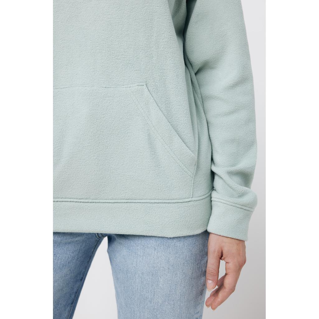 Hanorac din microfleece din poliester reciclat Iqoniq Trivor iceberg green L