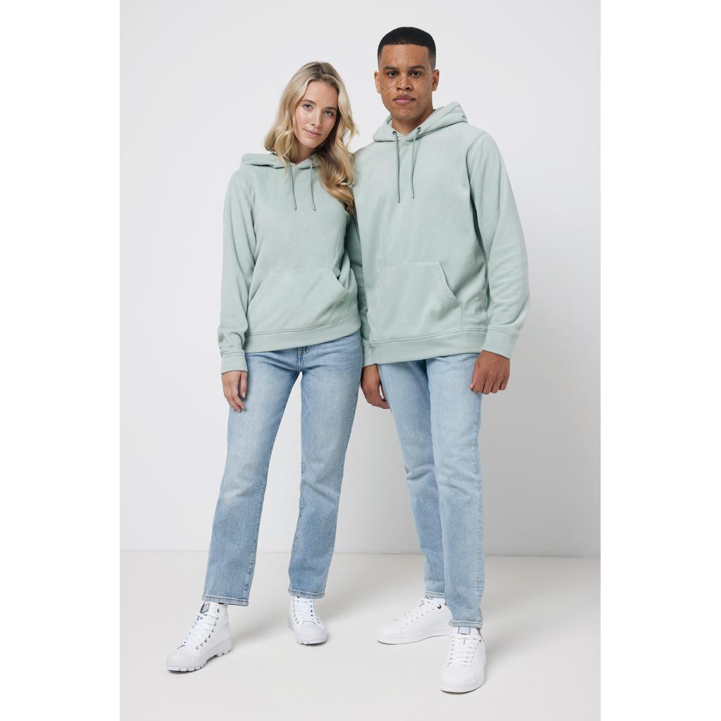 Hanorac din microfleece din poliester reciclat Iqoniq Trivor iceberg green L