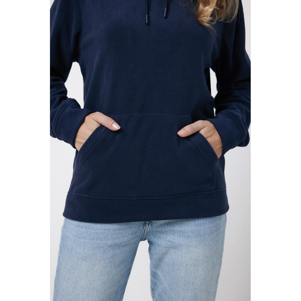 Hanorac din microfleece din poliester reciclat Iqoniq Trivor navy L