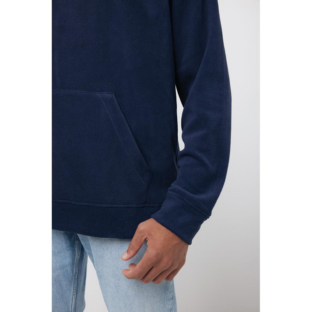 Hanorac din microfleece din poliester reciclat Iqoniq Trivor navy L