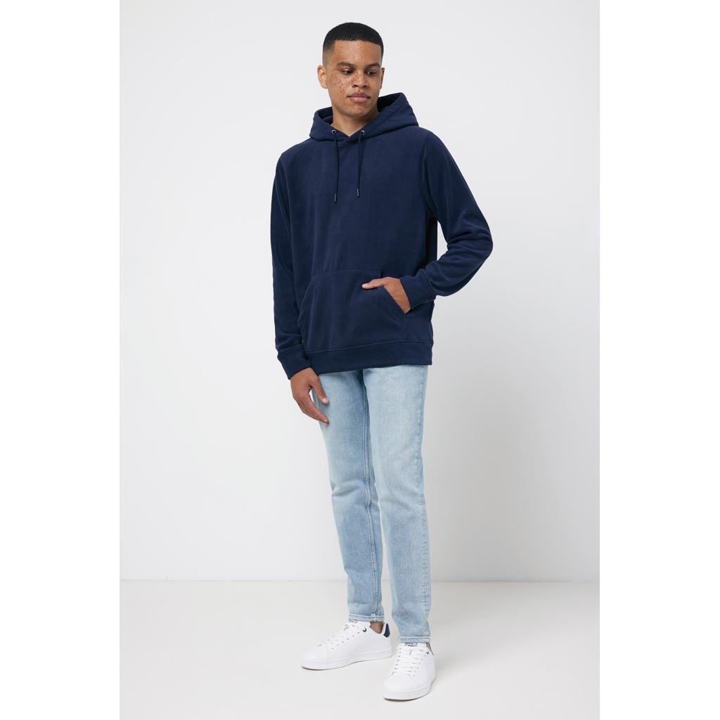 Hanorac din microfleece din poliester reciclat Iqoniq Trivor navy L