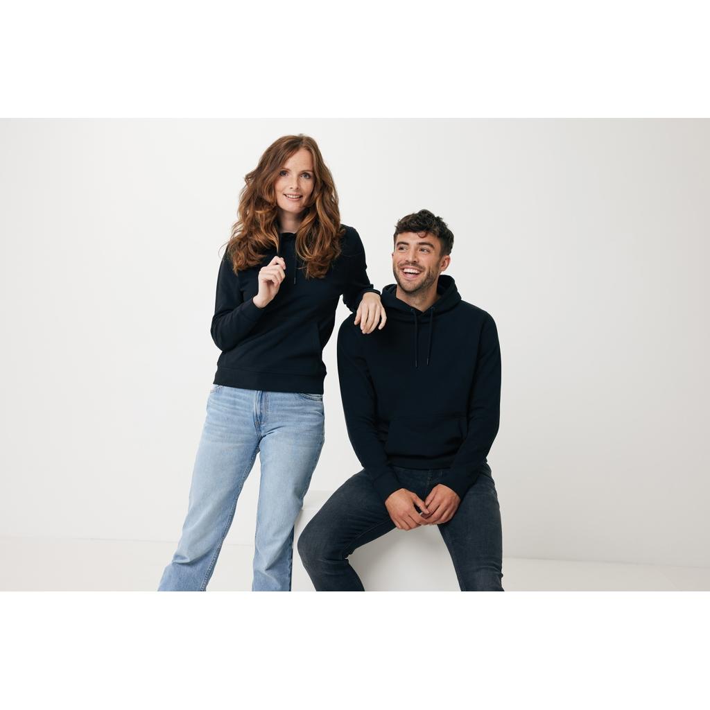 Hanorac ușor din bumbac reciclat Iqoniq Rila black 4XL