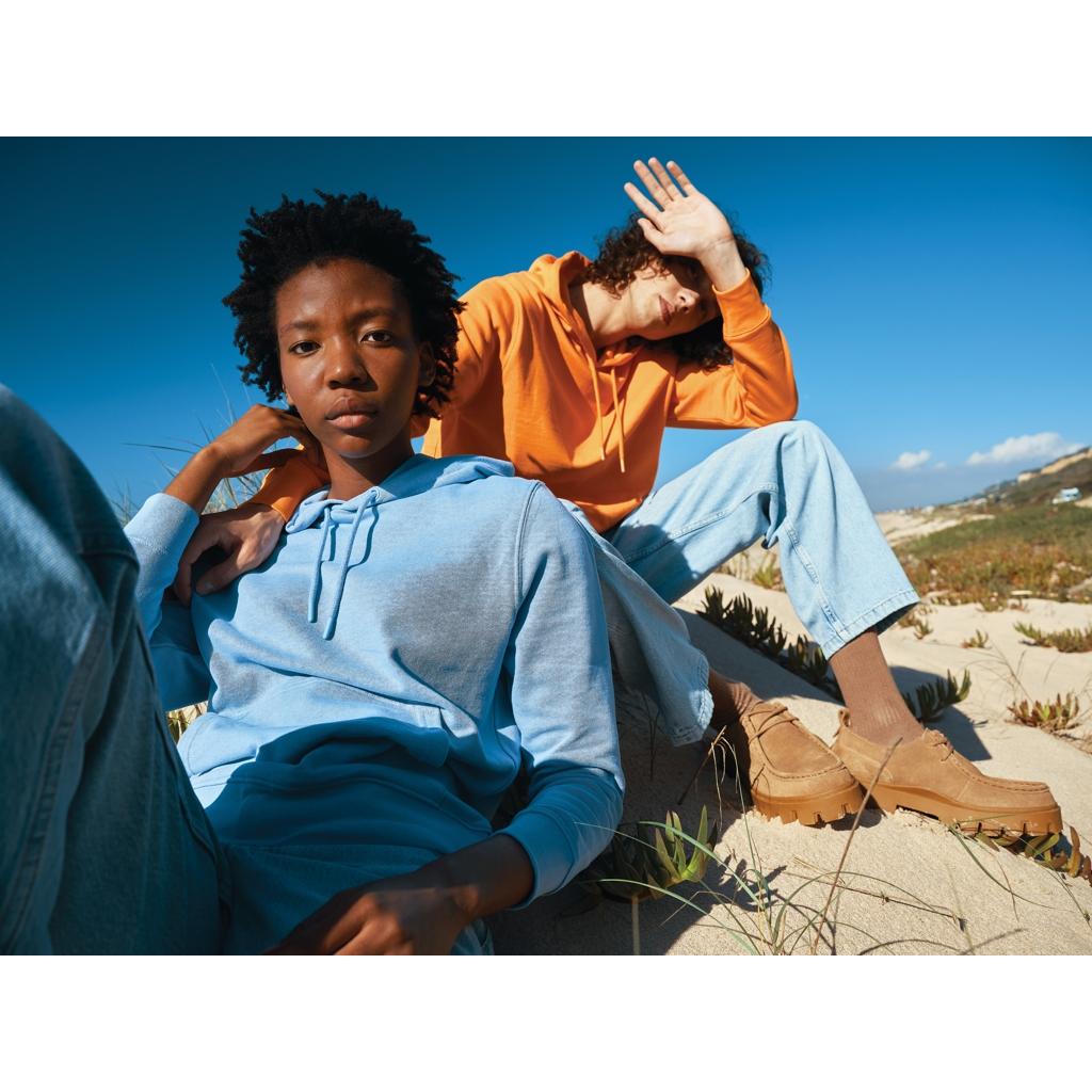 Hanorac ușor din bumbac reciclat Iqoniq Rila sky blue XL