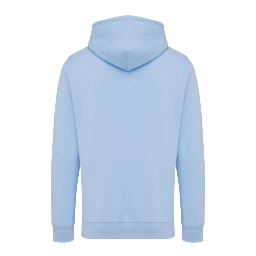 Hanorac ușor din bumbac reciclat Iqoniq Rila sky blue XL