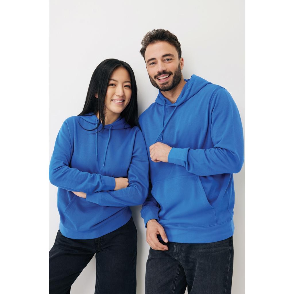 Hanorac ușor din bumbac reciclat Iqoniq Rila royal blue XS