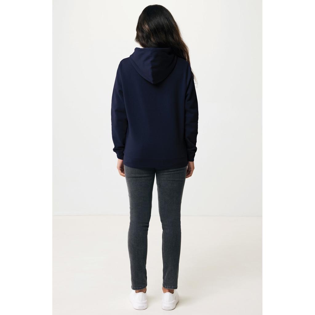 Hanorac ușor din bumbac reciclat Iqoniq Rila navy 3XL