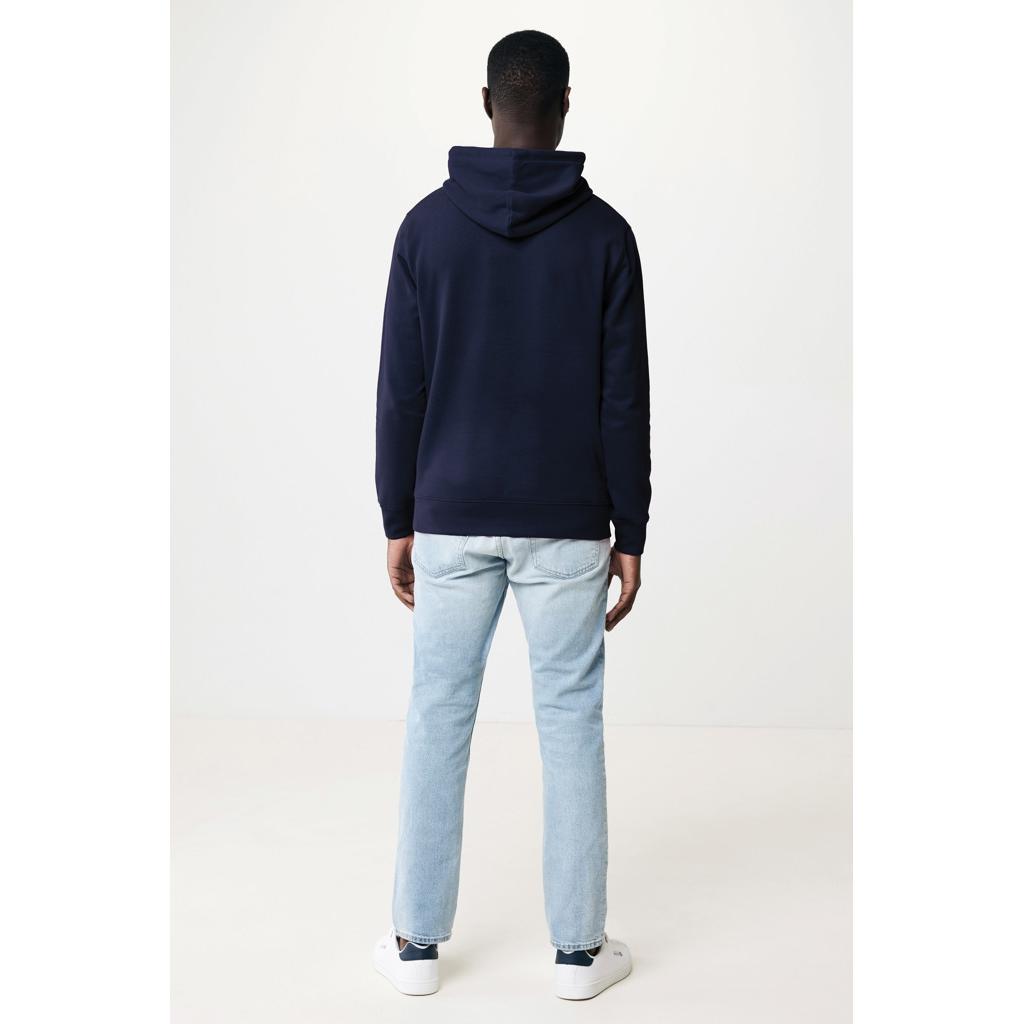 Hanorac ușor din bumbac reciclat Iqoniq Rila navy 3XL