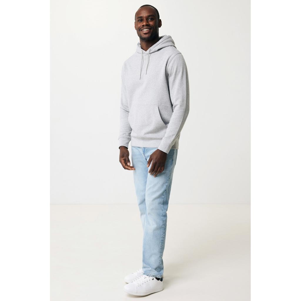 Hanorac ușor din bumbac reciclat Iqoniq Rila light heather grey L