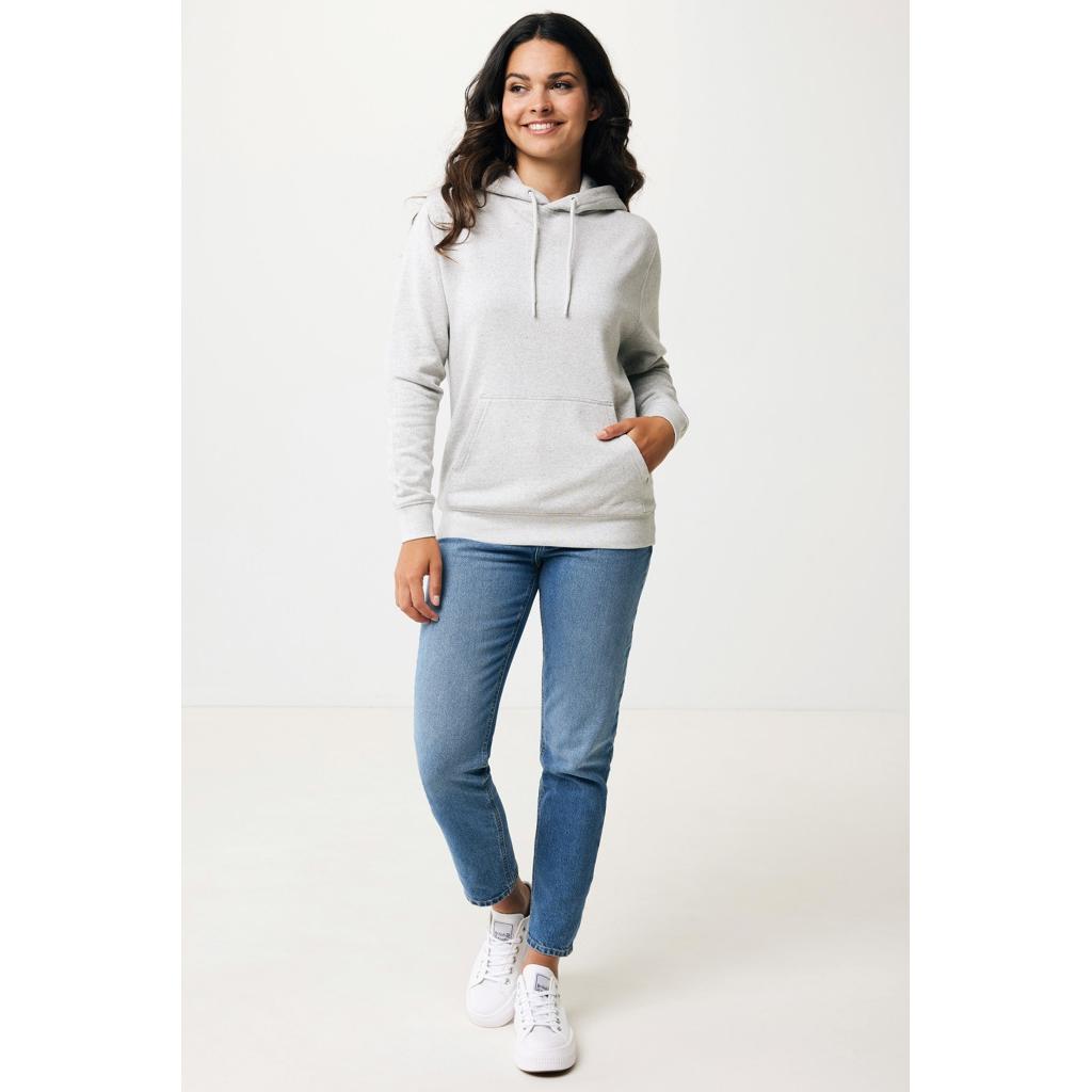 Hanorac ușor din bumbac reciclat Iqoniq Rila light heather grey L