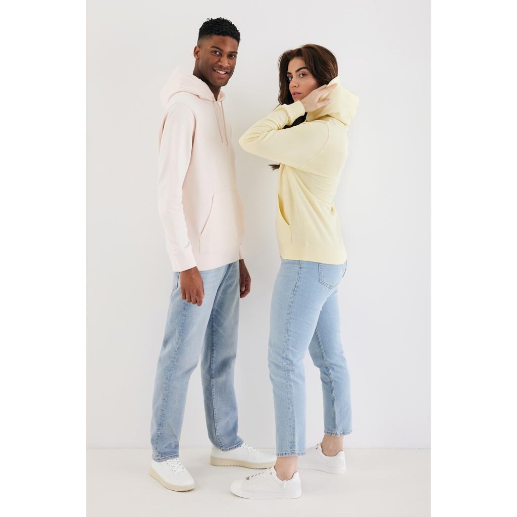 Hanorac ușor din bumbac reciclat Iqoniq Rila cream yellow L