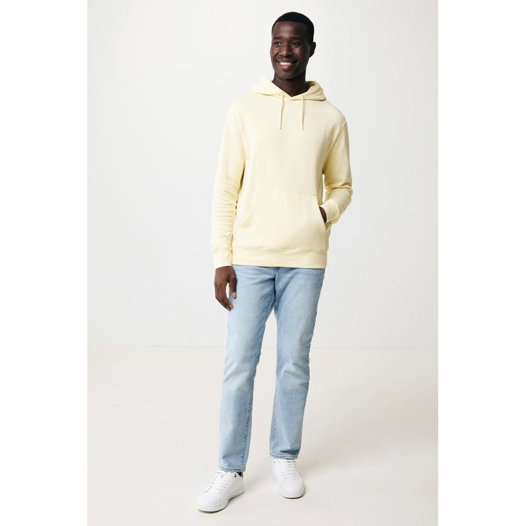 Hanorac ușor din bumbac reciclat Iqoniq Rila cream yellow L