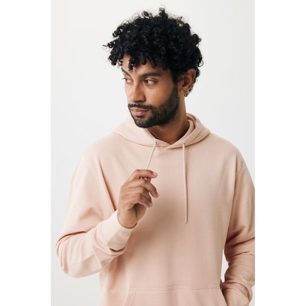 Hanorac ușor din bumbac reciclat Iqoniq Rila peach nectar 2XS