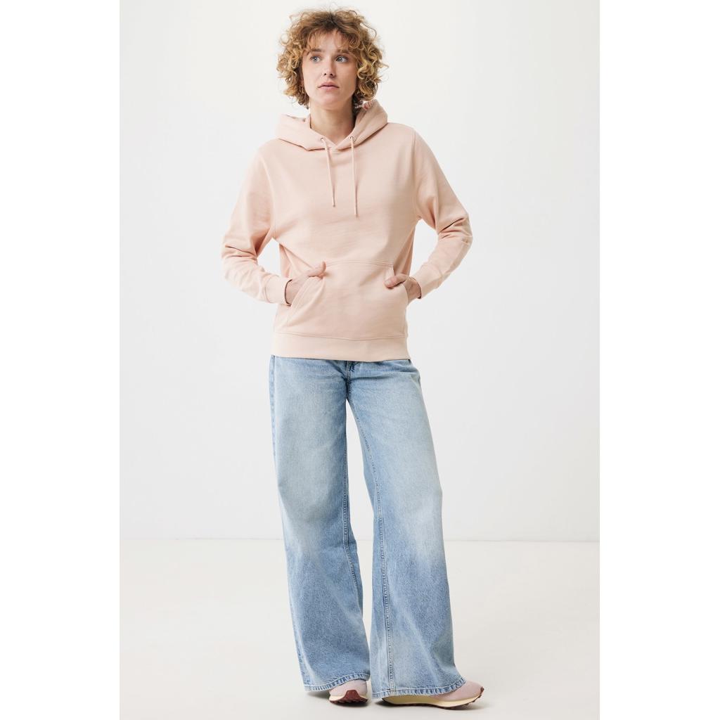 Hanorac ușor din bumbac reciclat Iqoniq Rila peach nectar 2XS