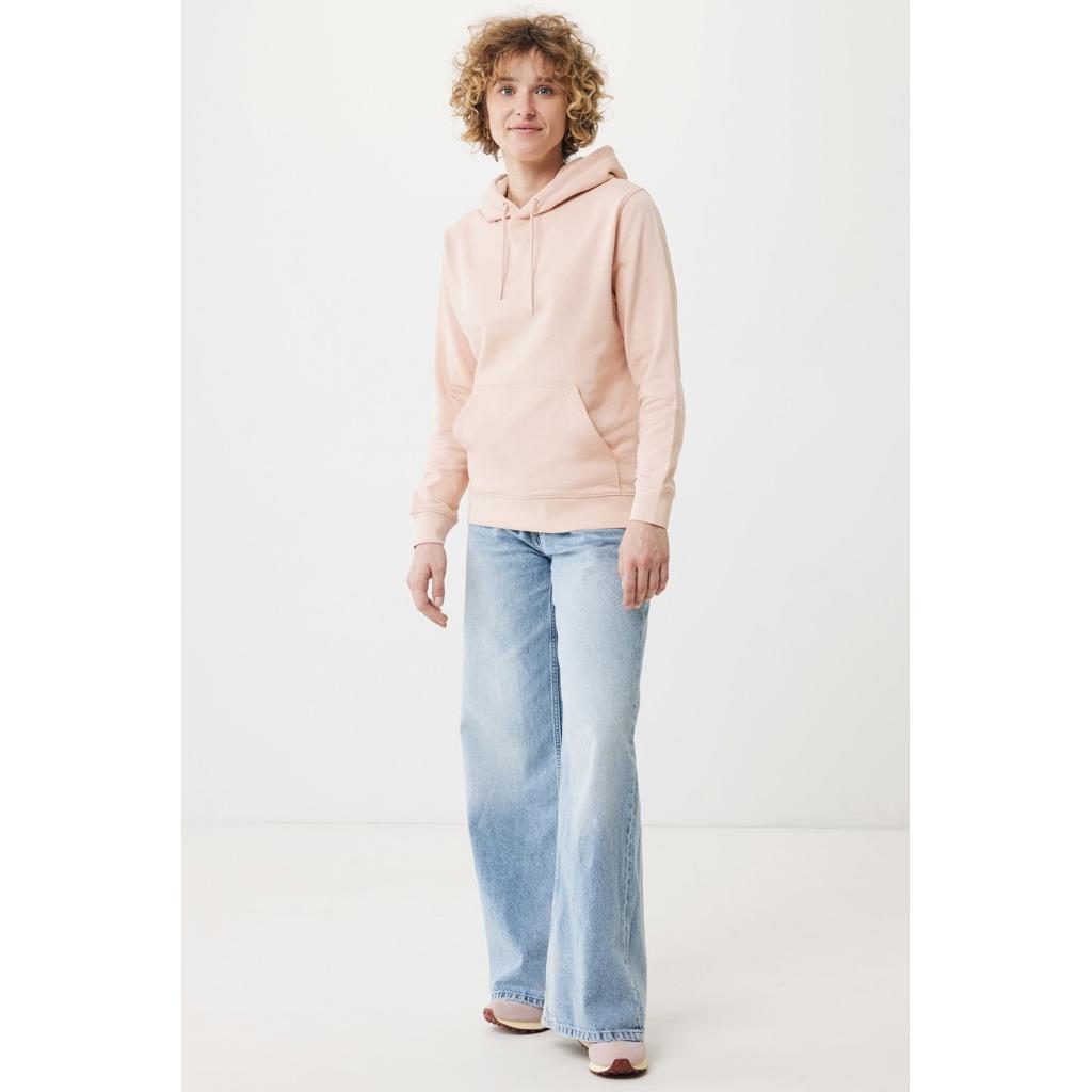 Hanorac ușor din bumbac reciclat Iqoniq Rila peach nectar 2XS