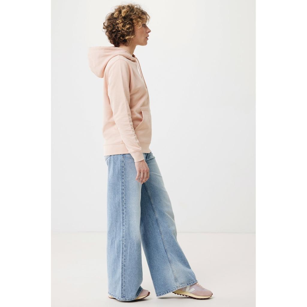 Hanorac ușor din bumbac reciclat Iqoniq Rila peach nectar 2XS