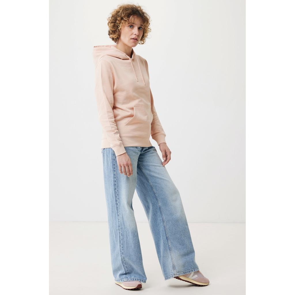 Hanorac ușor din bumbac reciclat Iqoniq Rila peach nectar 2XS