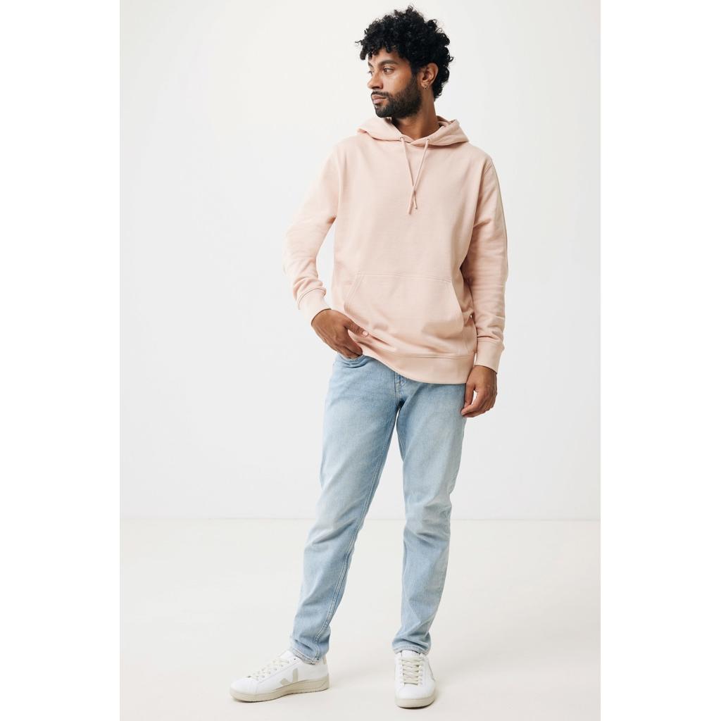 Hanorac ușor din bumbac reciclat Iqoniq Rila peach nectar 2XS