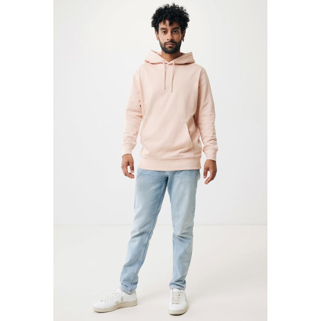 Hanorac ușor din bumbac reciclat Iqoniq Rila peach nectar 2XS