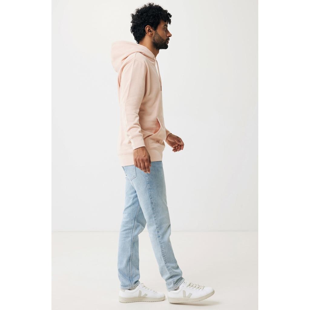 Hanorac ușor din bumbac reciclat Iqoniq Rila peach nectar 2XS