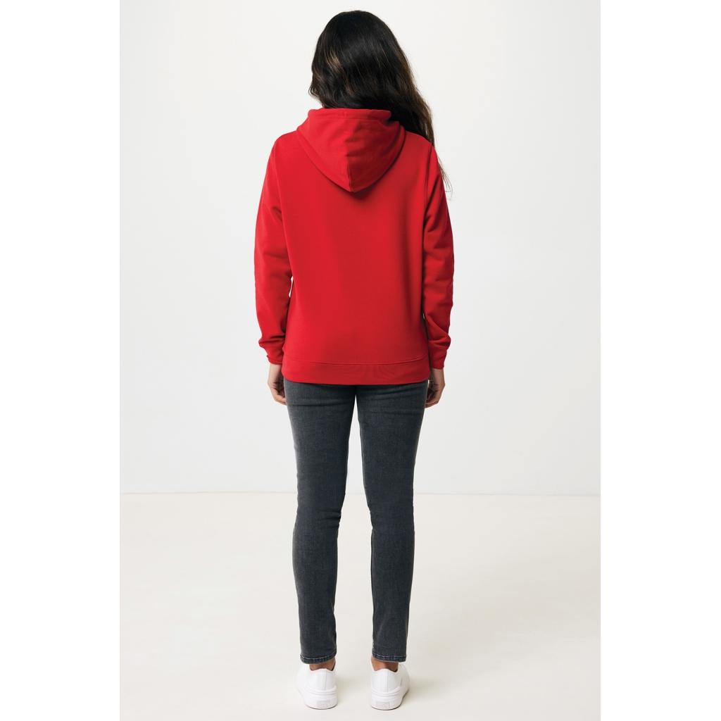 Hanorac ușor din bumbac reciclat Iqoniq Rila red XL