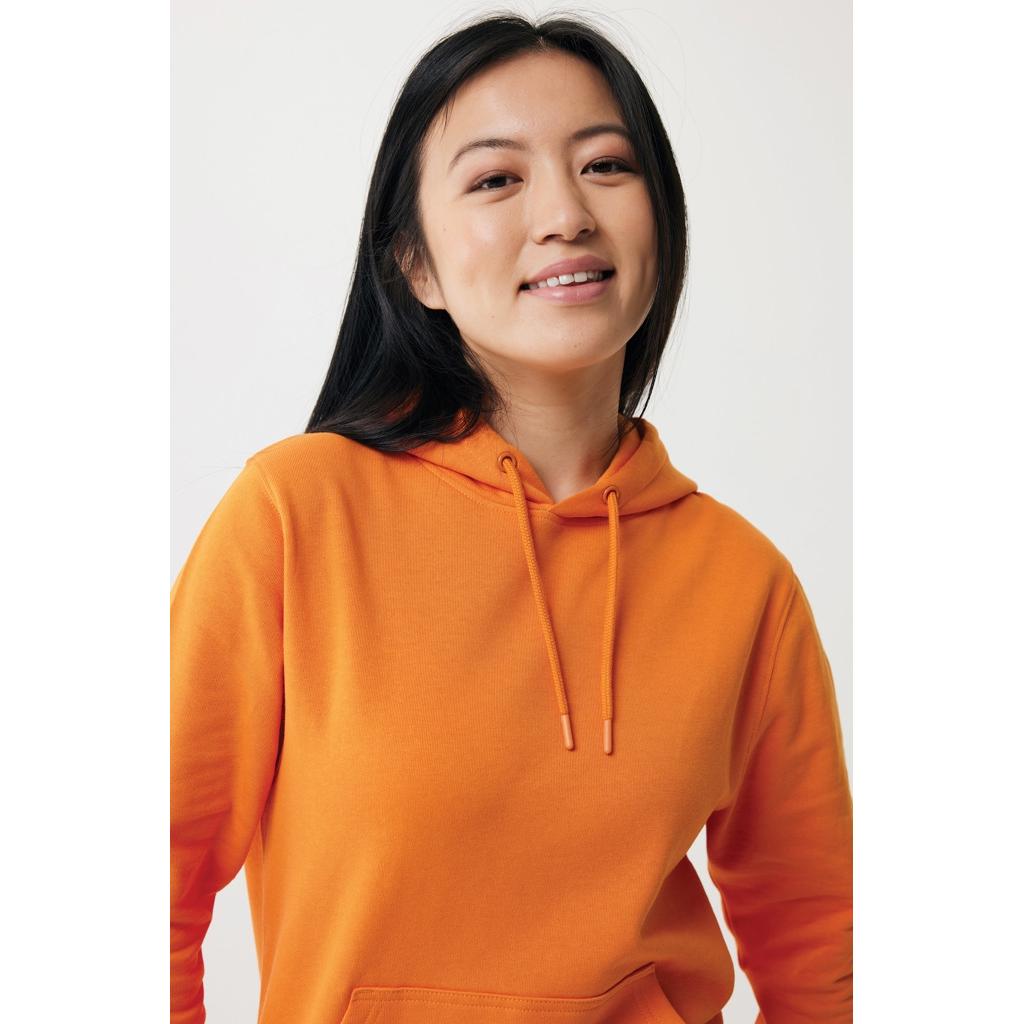 Hanorac ușor din bumbac reciclat Iqoniq Rila orange L