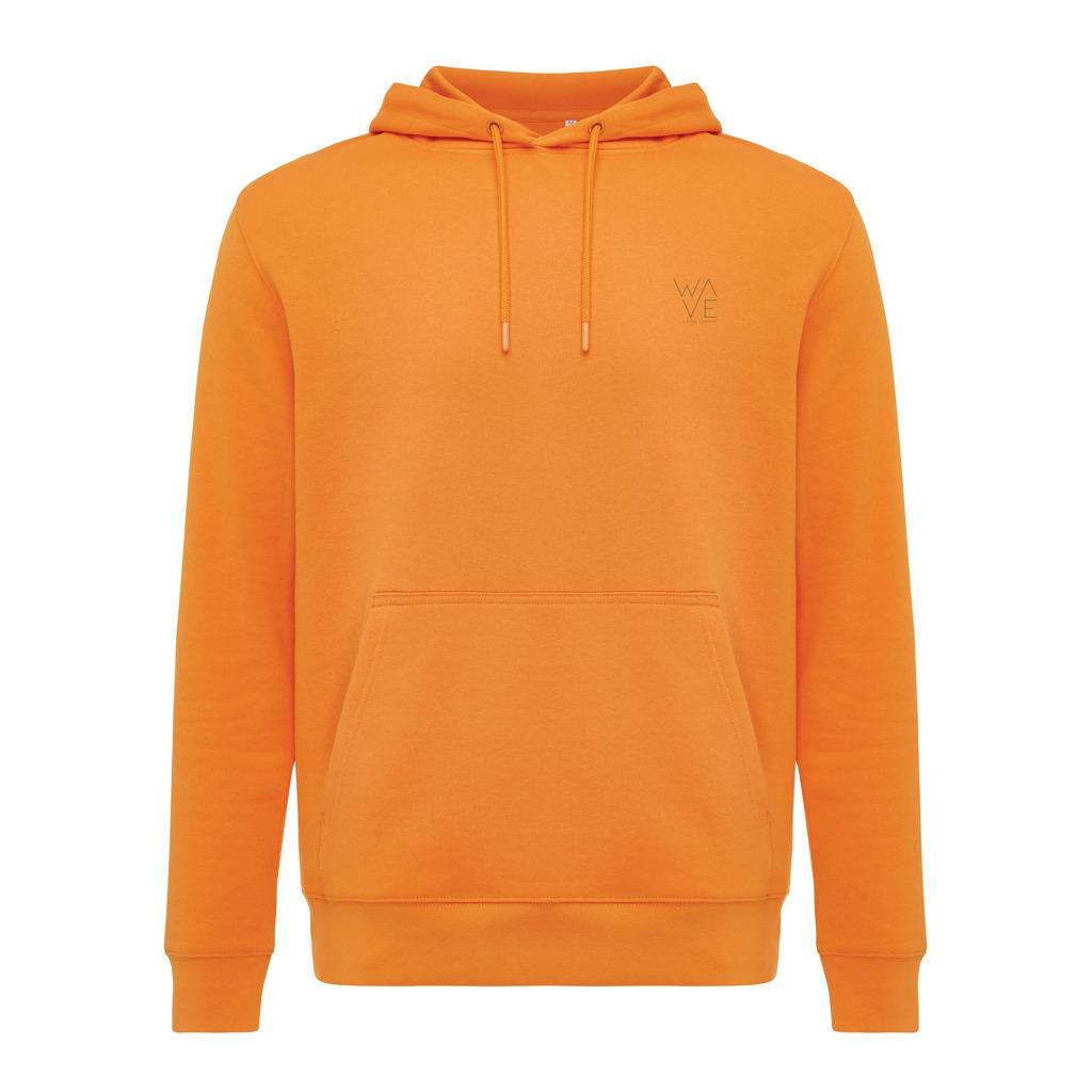 Hanorac ușor din bumbac reciclat Iqoniq Rila orange L