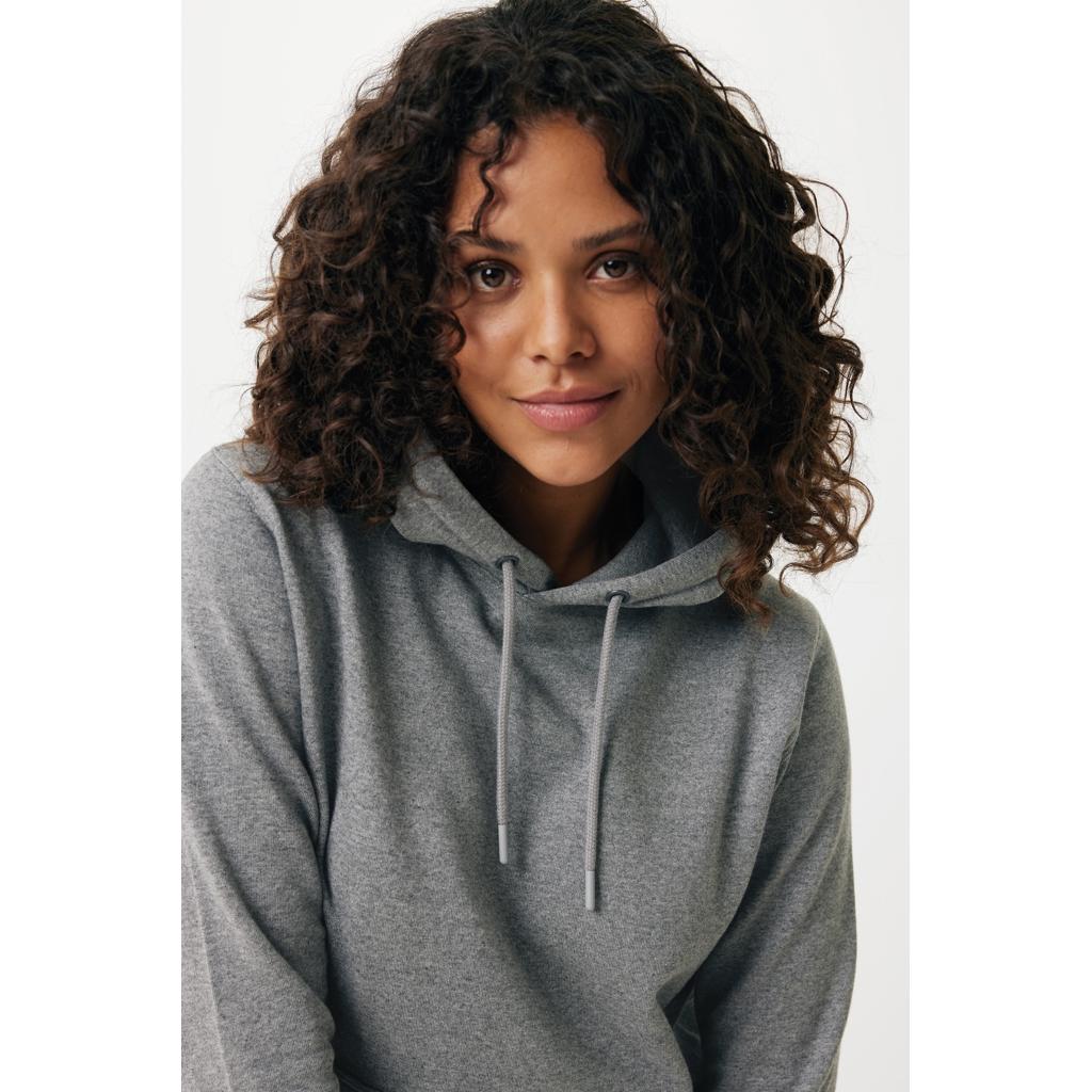 Hanorac ușor din bumbac reciclat Iqoniq Rila light heather anthracite 2XS