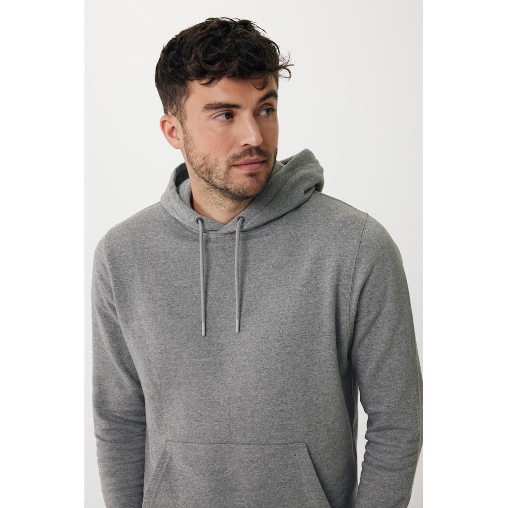 Hanorac ușor din bumbac reciclat Iqoniq Rila light heather anthracite 2XS