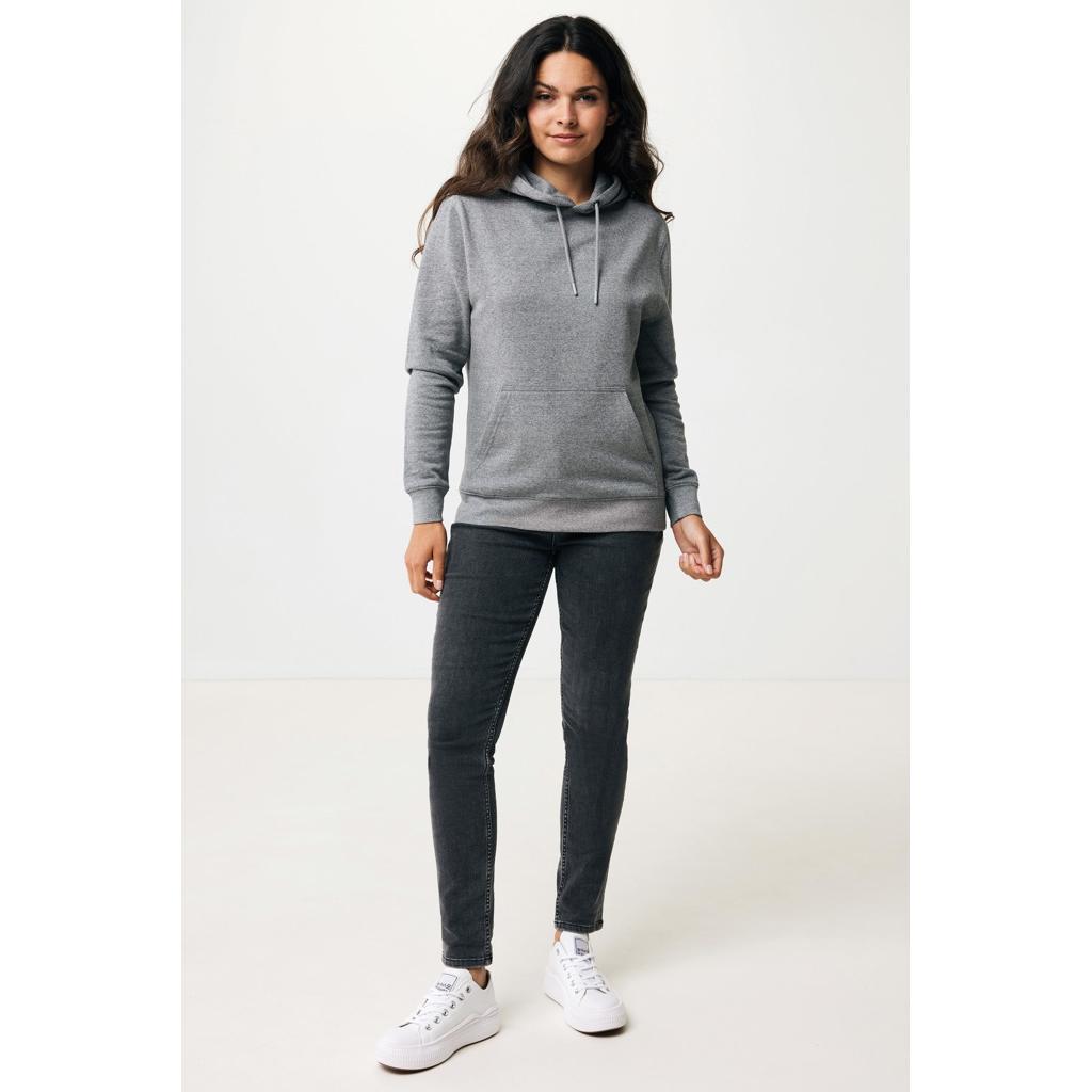Hanorac ușor din bumbac reciclat Iqoniq Rila light heather anthracite 2XS