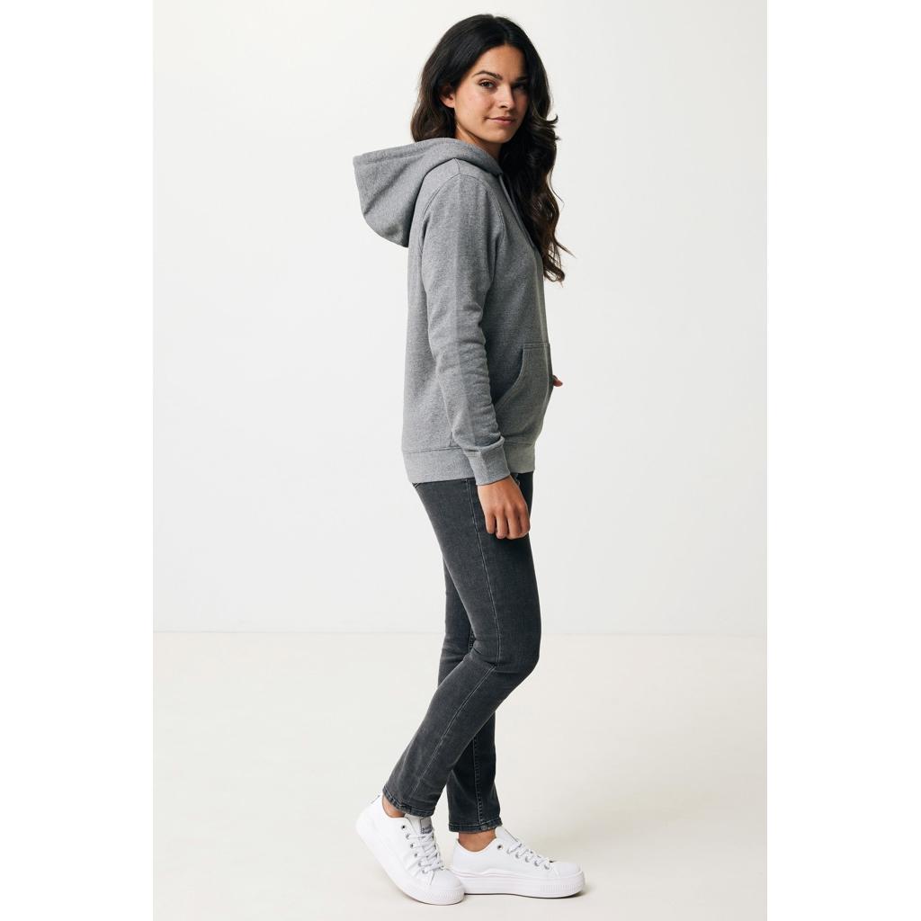 Hanorac ușor din bumbac reciclat Iqoniq Rila light heather anthracite 2XS