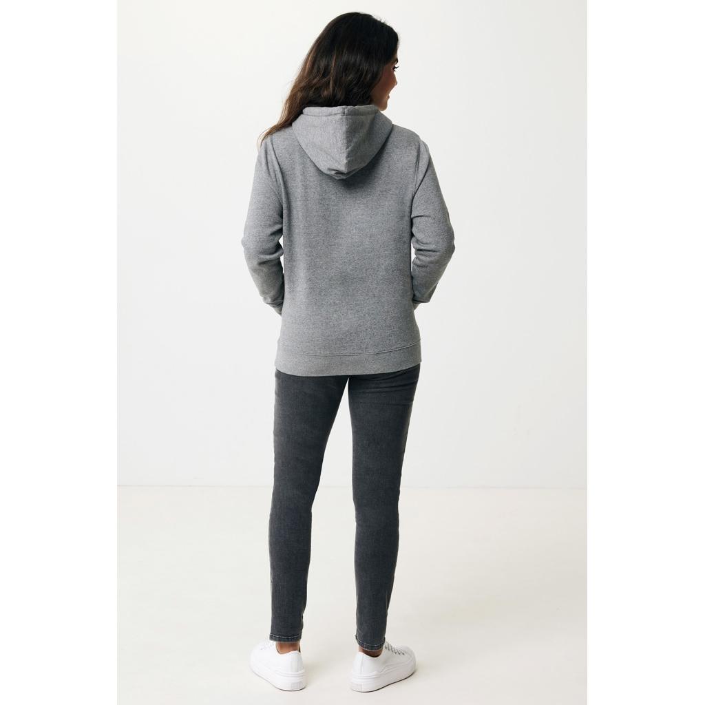 Hanorac ușor din bumbac reciclat Iqoniq Rila light heather anthracite 2XS