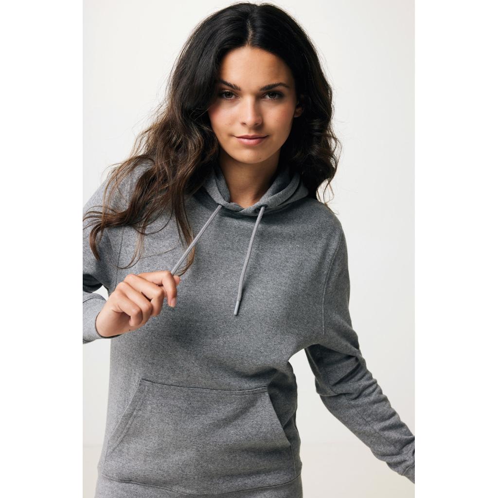 Hanorac ușor din bumbac reciclat Iqoniq Rila light heather anthracite 2XS