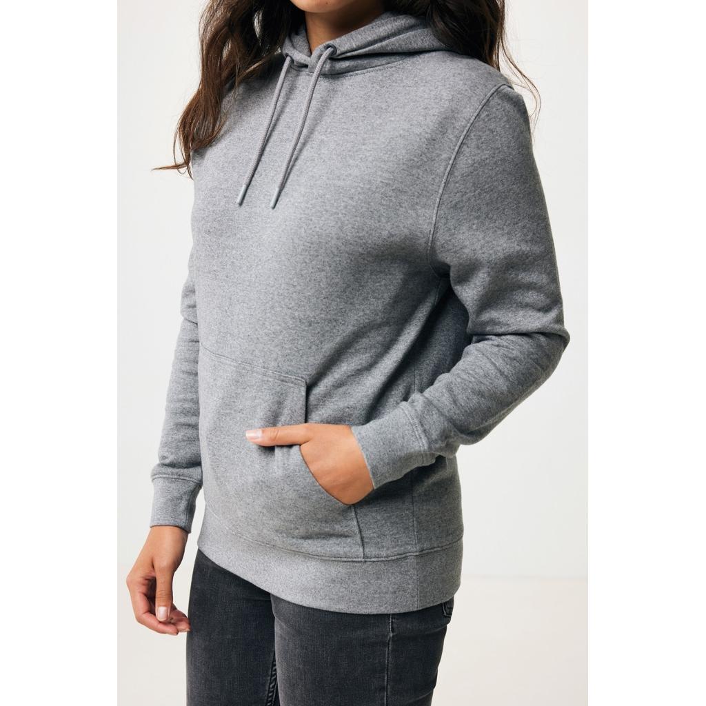 Hanorac ușor din bumbac reciclat Iqoniq Rila light heather anthracite 2XS