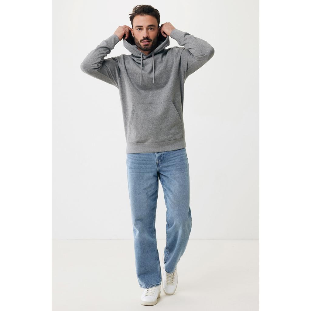 Hanorac ușor din bumbac reciclat Iqoniq Rila light heather anthracite 2XS