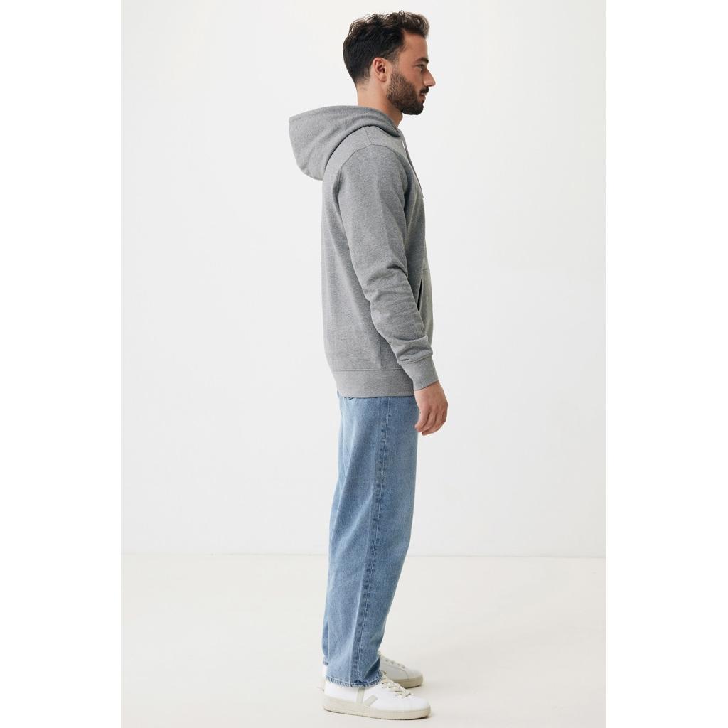 Hanorac ușor din bumbac reciclat Iqoniq Rila light heather anthracite 2XS