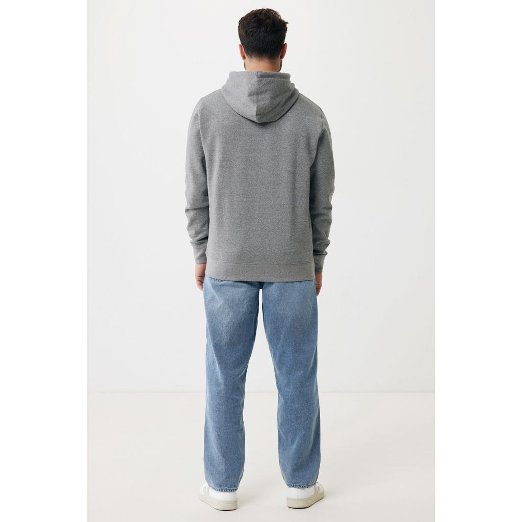 Hanorac ușor din bumbac reciclat Iqoniq Rila light heather anthracite 2XS