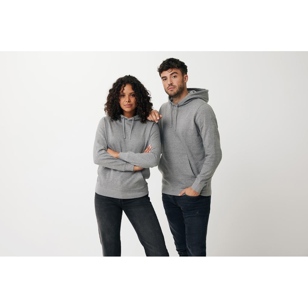 Hanorac ușor din bumbac reciclat Iqoniq Rila light heather anthracite 2XS