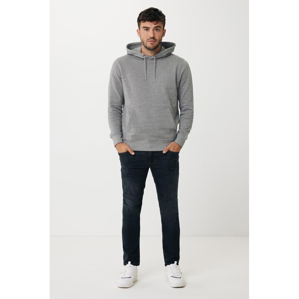 Hanorac ușor din bumbac reciclat Iqoniq Rila light heather anthracite 2XS
