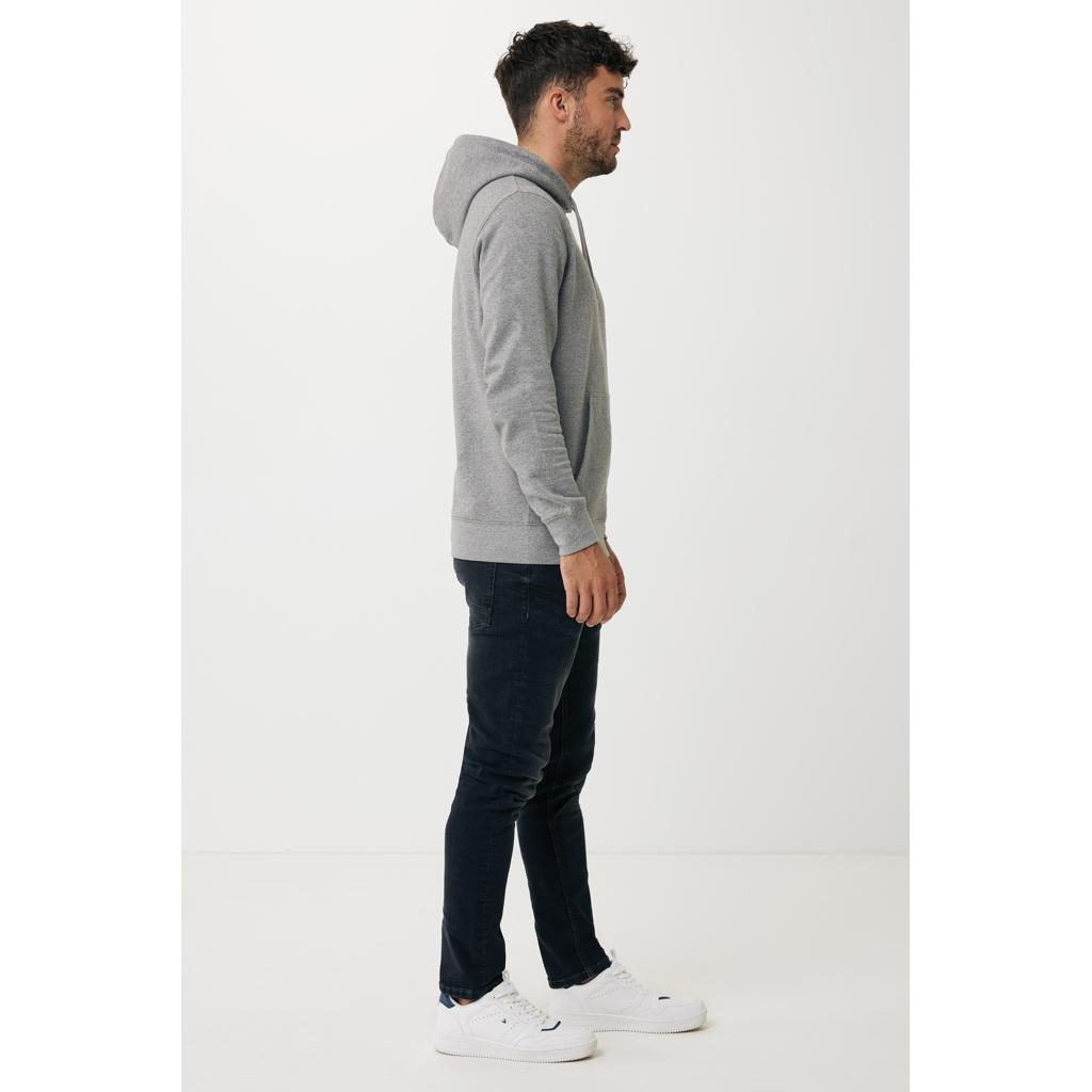 Hanorac ușor din bumbac reciclat Iqoniq Rila light heather anthracite 2XS
