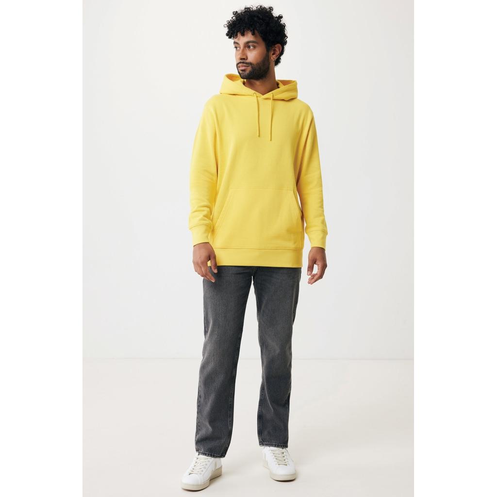 Hanorac ușor din bumbac reciclat Iqoniq Rila yellow XL