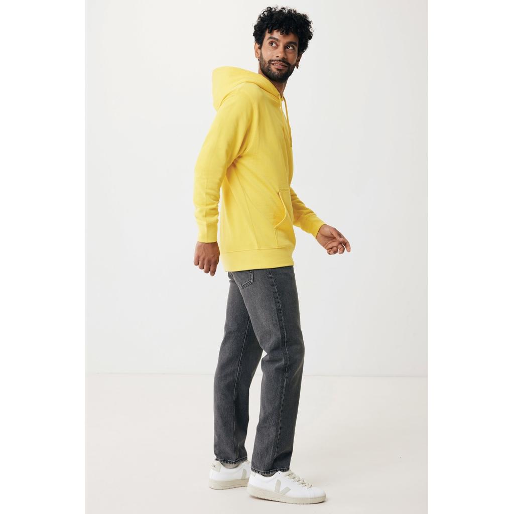 Hanorac ușor din bumbac reciclat Iqoniq Rila yellow XL